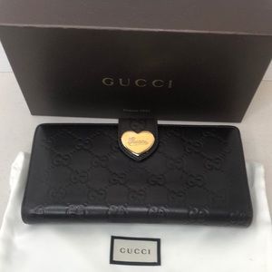 GUCCI Guccissima Heart Continental Wallet